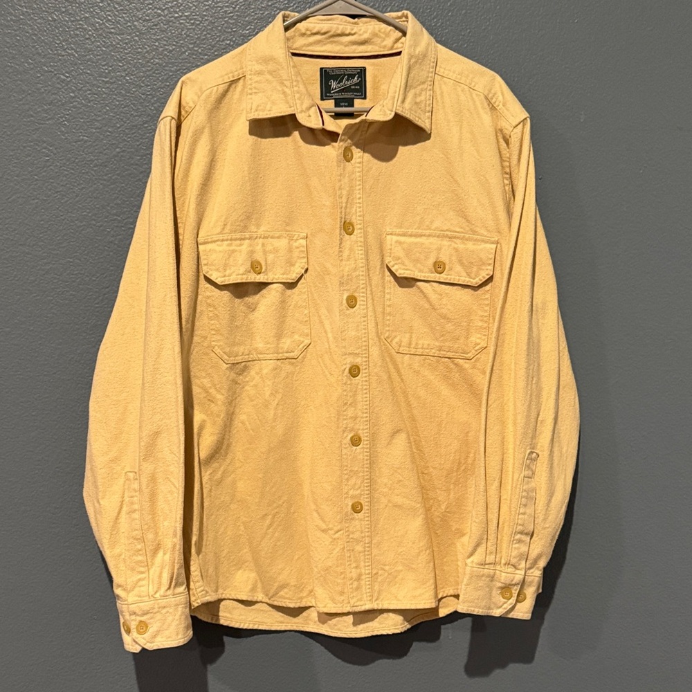 Vintage Woolrich Chamois Flannel Button Down Large (Long/ Tall) Yellow